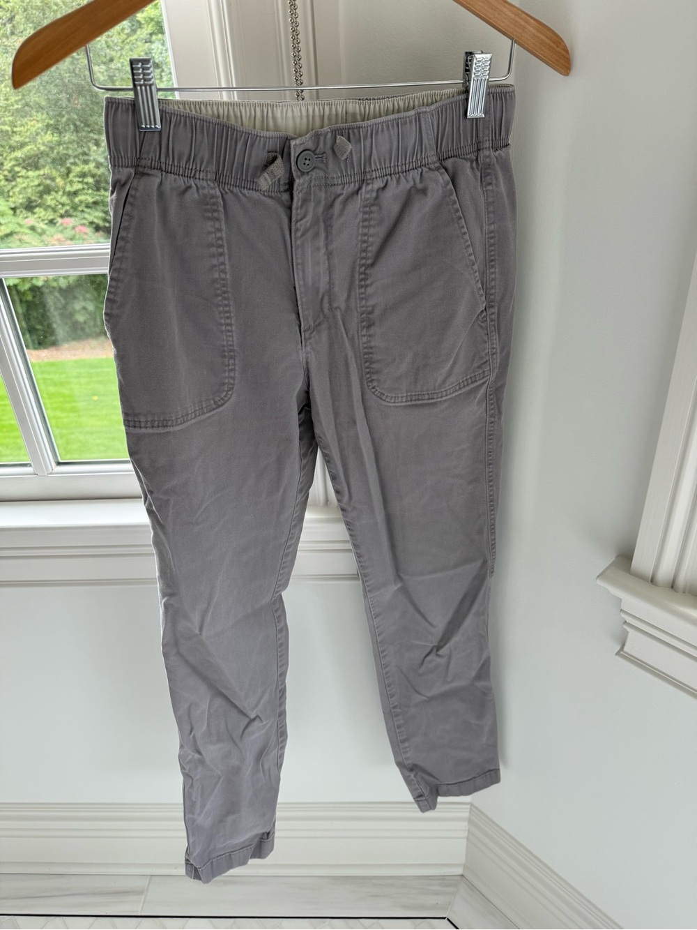 Crewcuts Gray Drawstring Chinos